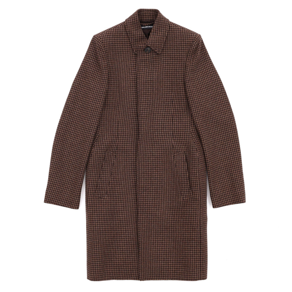 Men's Houndstooth Car Coat Wool