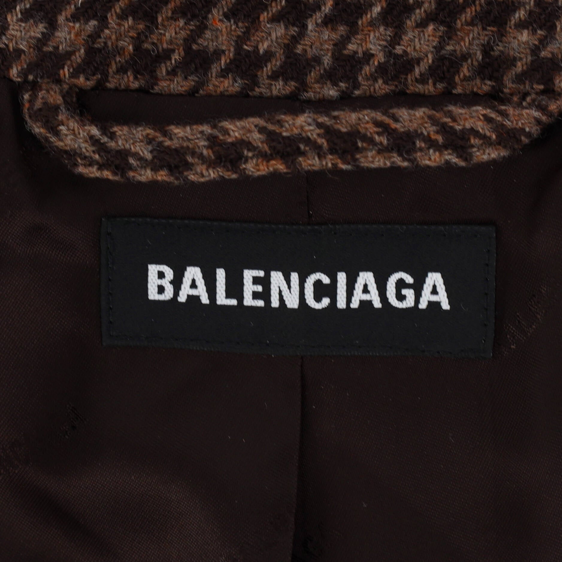 Men's Houndstooth Car Coat Wool