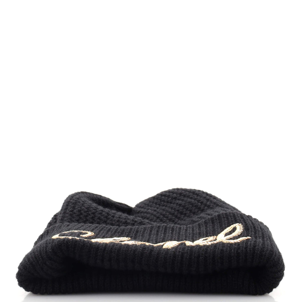 Logo Beanie Cashmere with Sequins