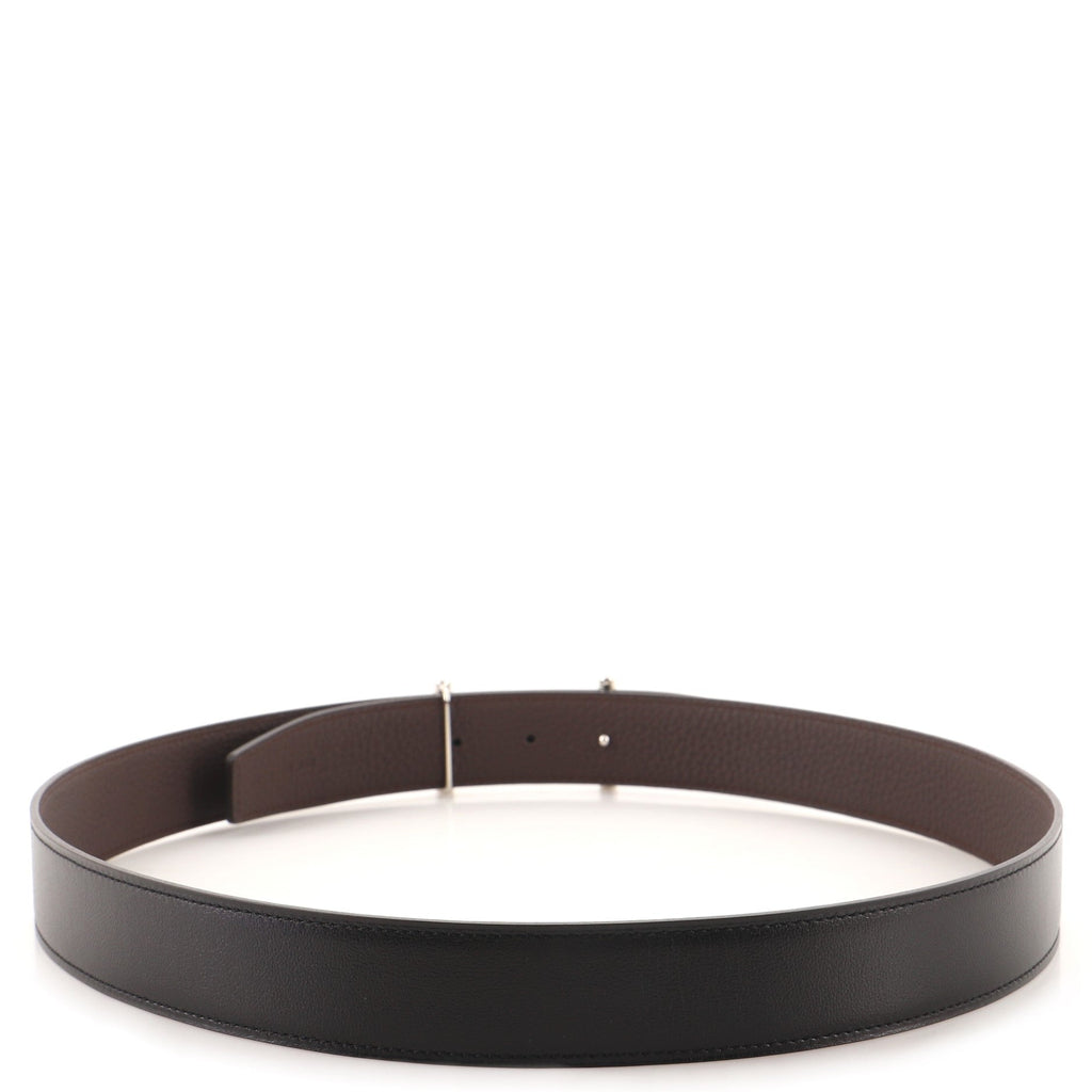 H D'Ancre Reversible Belt Metal and Leather Medium 90