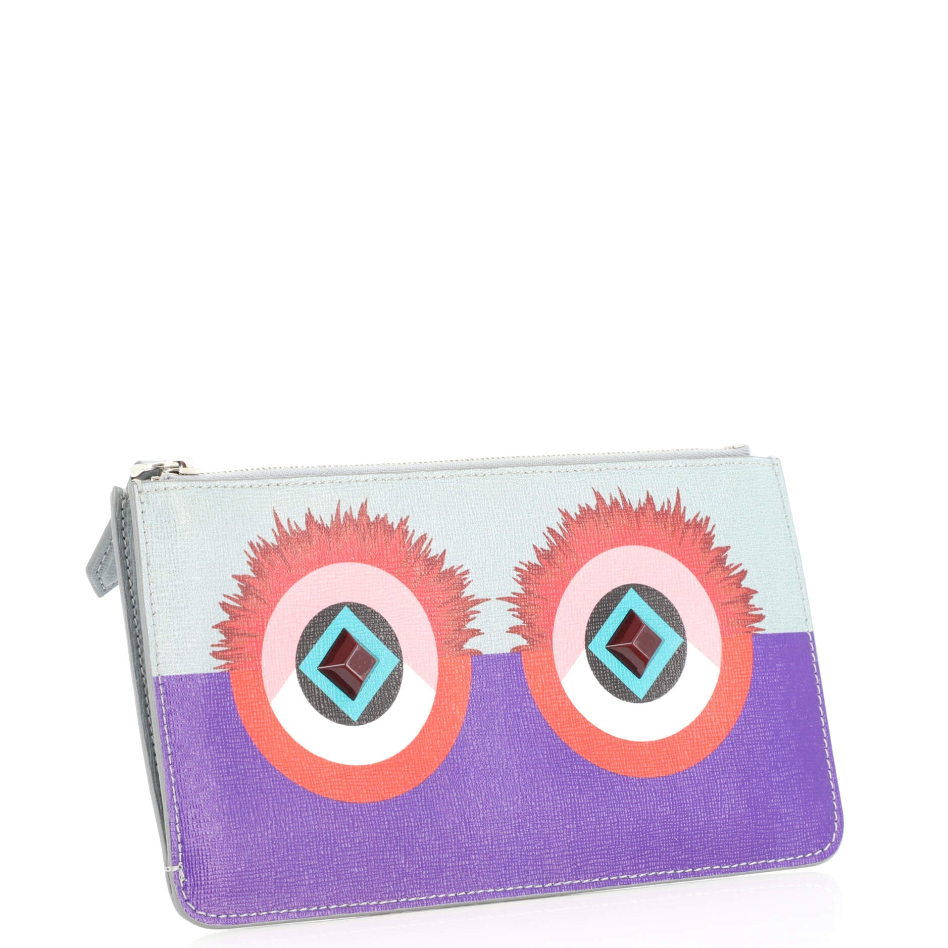 Monster Pouch Printed Leather Mini