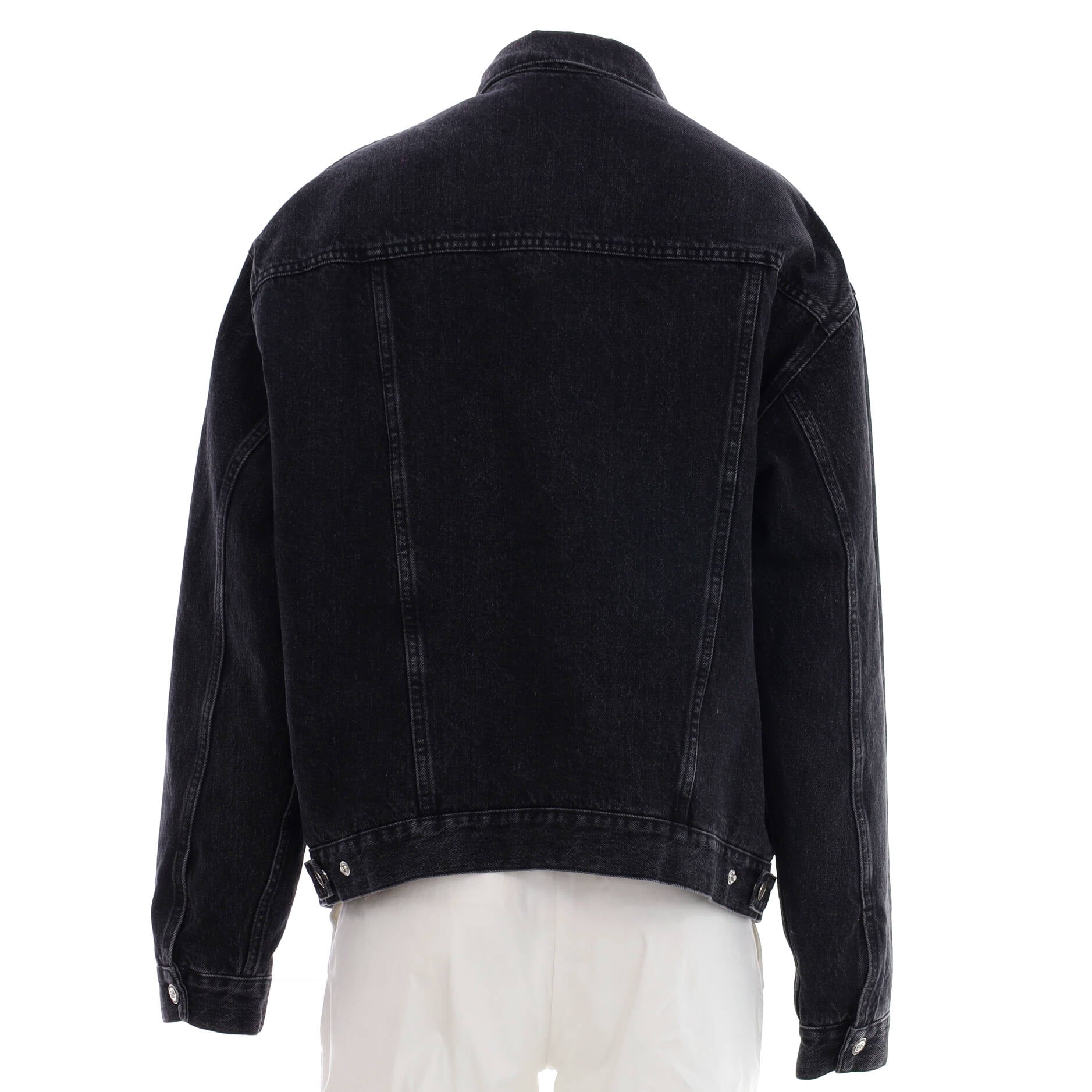 Women's Logo Oversized Jacket Denim and Faux Fur
