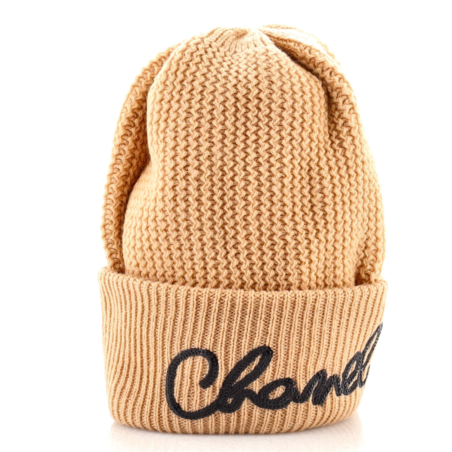 Logo Beanie Cashmere with Sequins