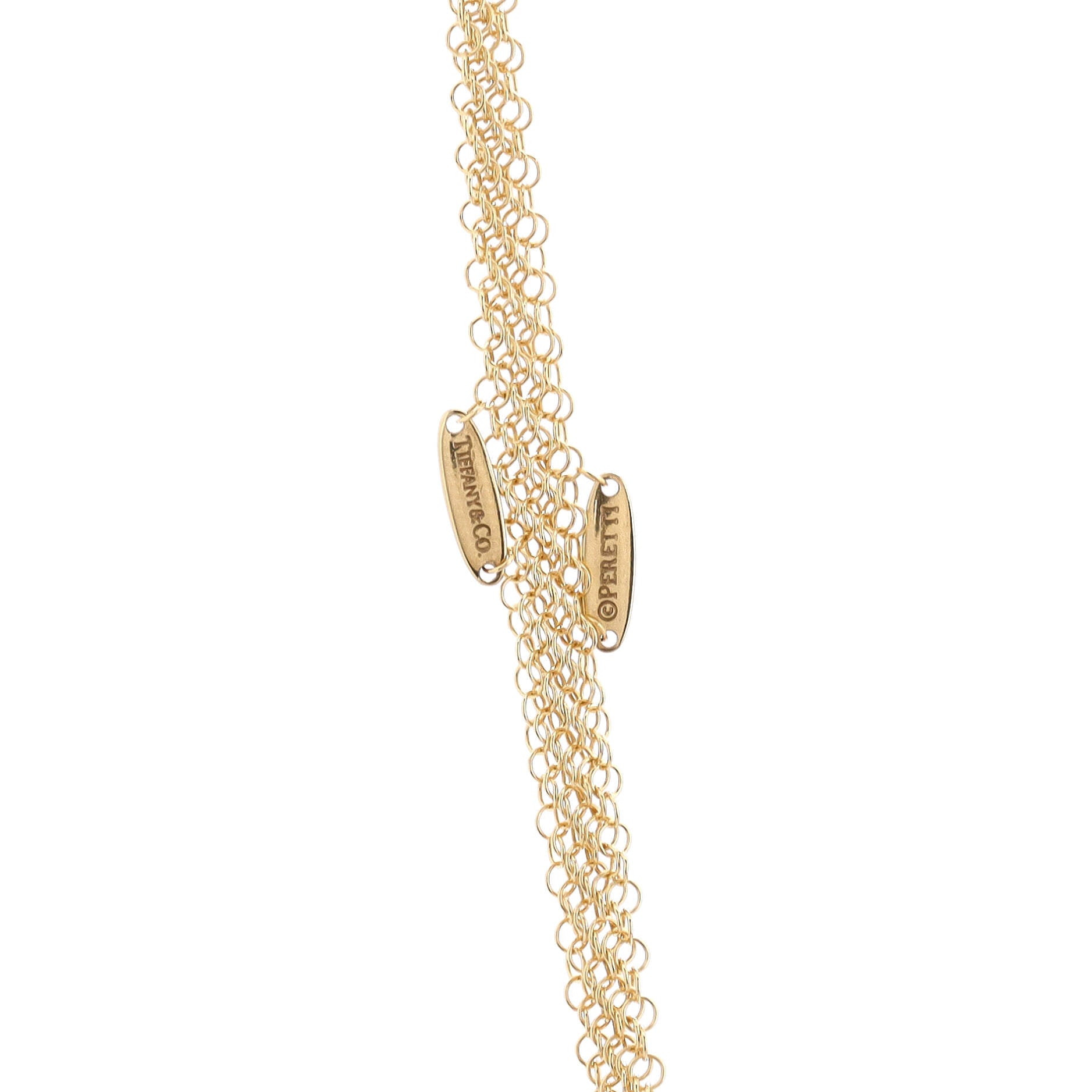 Elsa Peretti Nephrite Pendant Necklace 18K Yellow Gold with Jade