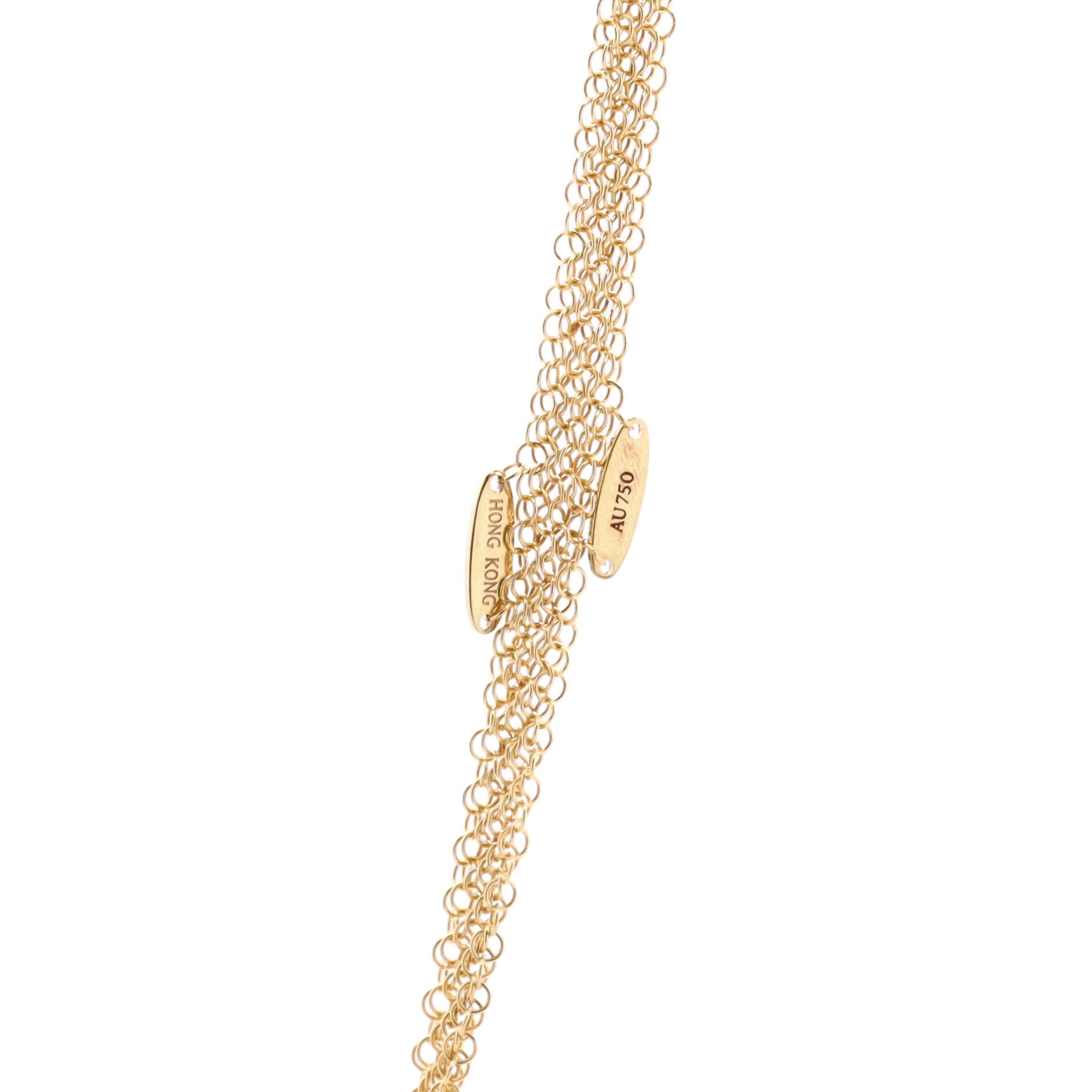 Elsa Peretti Nephrite Pendant Necklace 18K Yellow Gold with Jade