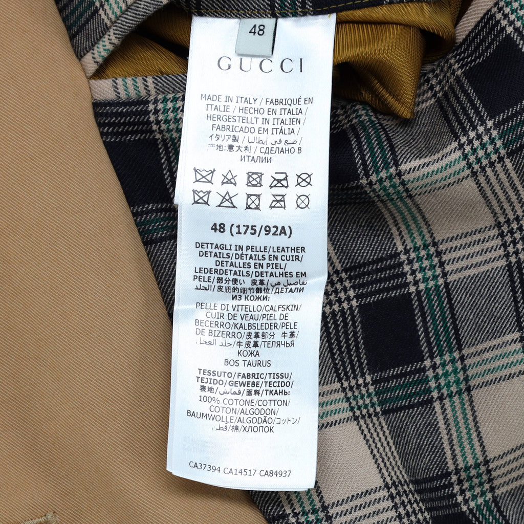 Men's Button Up Full-Length Trench Coat Cotton