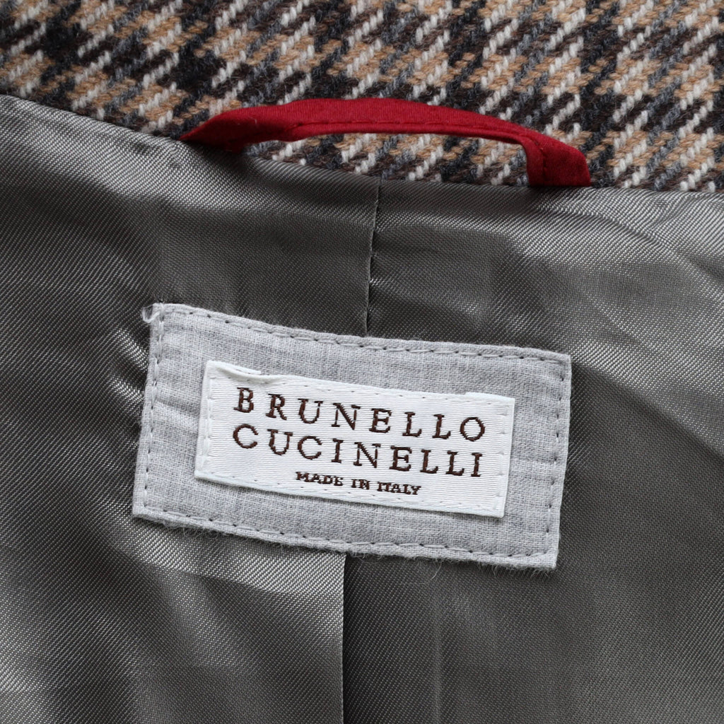 Men's Houndstooth Button Up Coat Wool and Cashmere