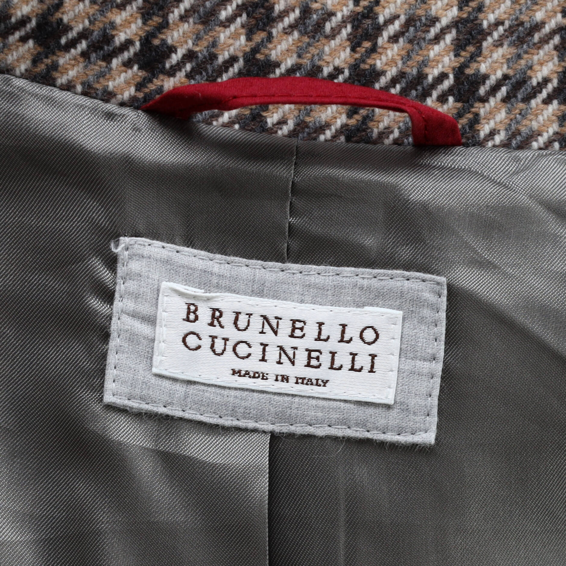 Men's Houndstooth Button Up Coat Wool and Cashmere