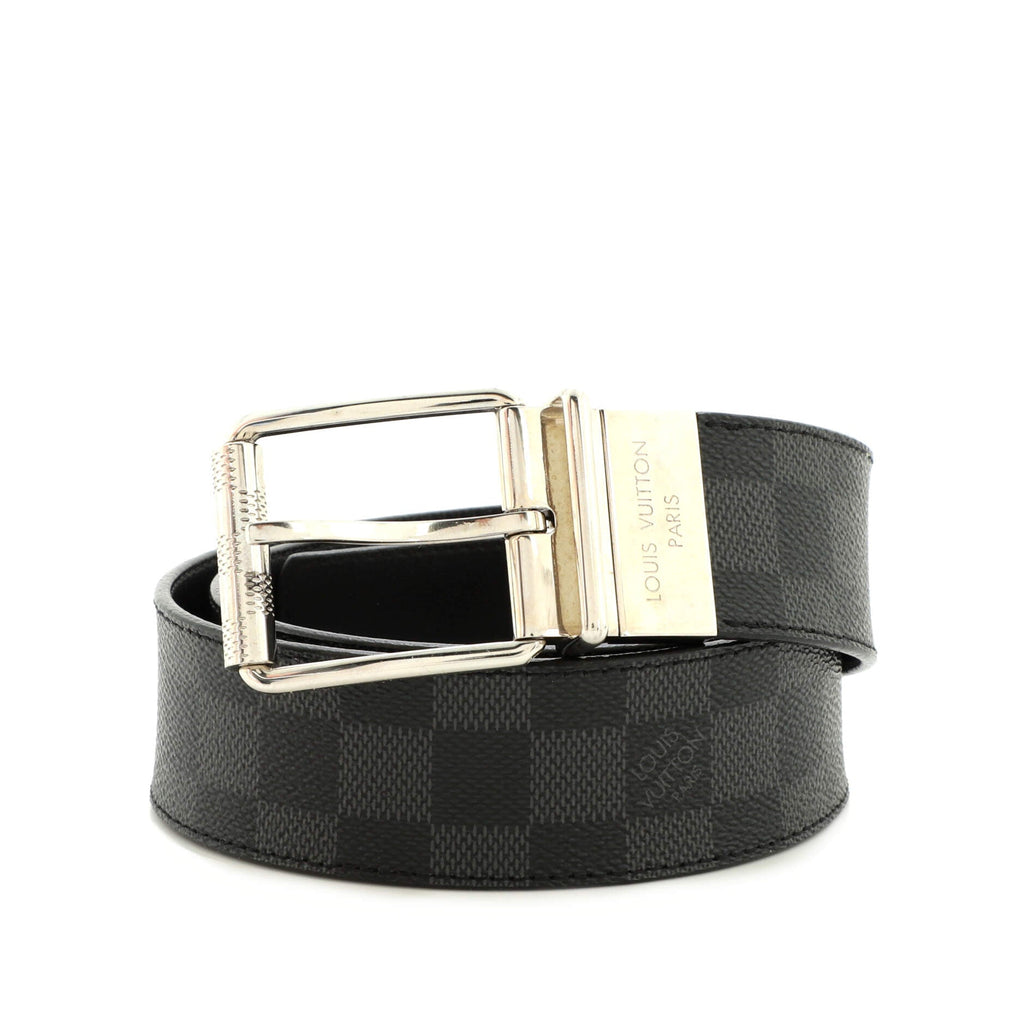 Reversible Belt Damier Graphite Medium 85