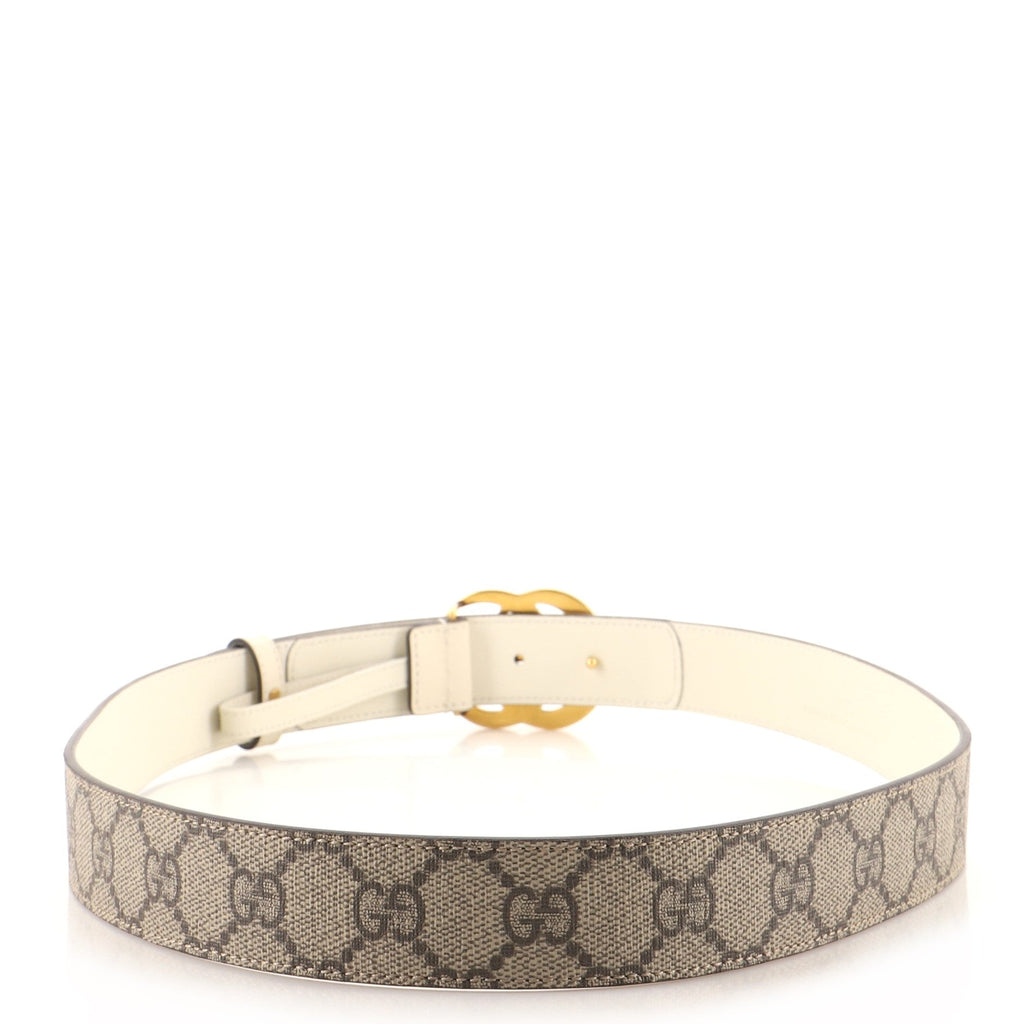 GG Marmont Belt Leather and Coated Canvas Thin 90
