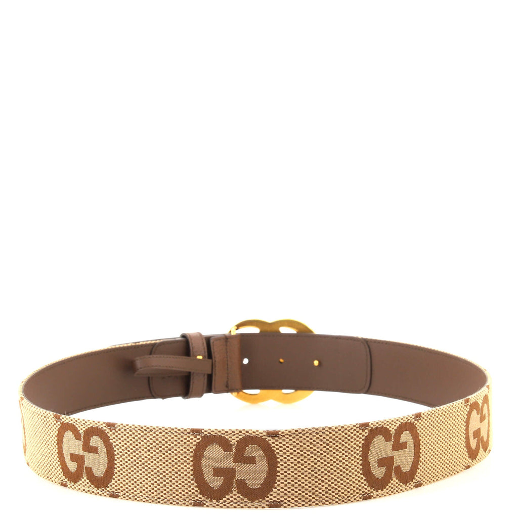 GG Marmont Belt Jumbo GG Canvas and Leather Wide 90