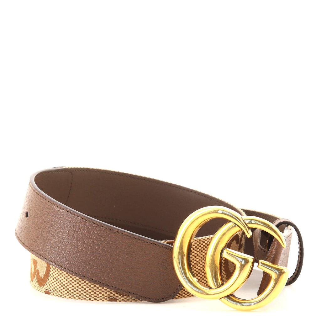 GG Marmont Belt Jumbo GG Canvas and Leather Wide 90