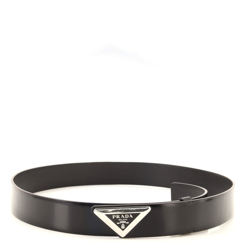Triangle Logo Belt Leather Medium 95