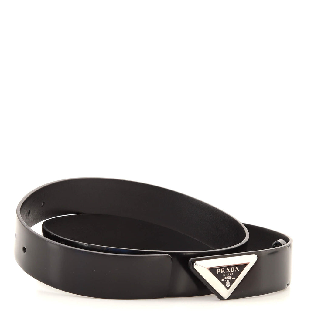 Triangle Logo Belt Leather Medium 95
