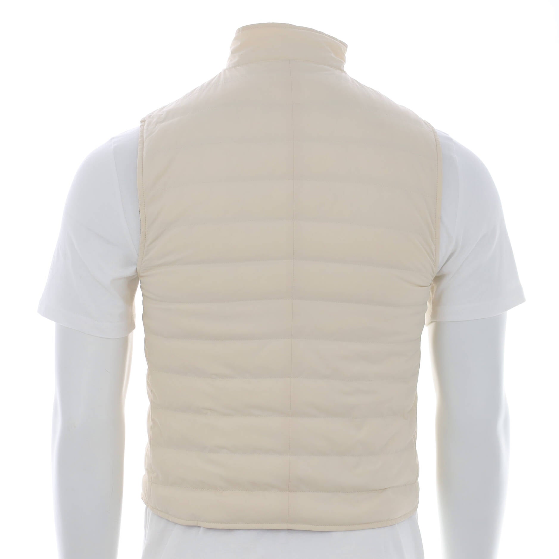 Men's Button Up Vest Quilted Nylon and Down