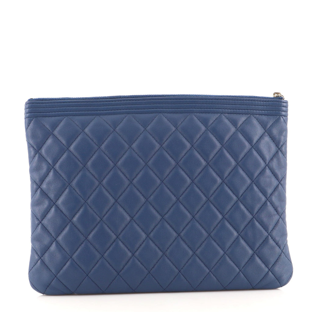 Boy O Case Clutch Quilted Lambskin Medium