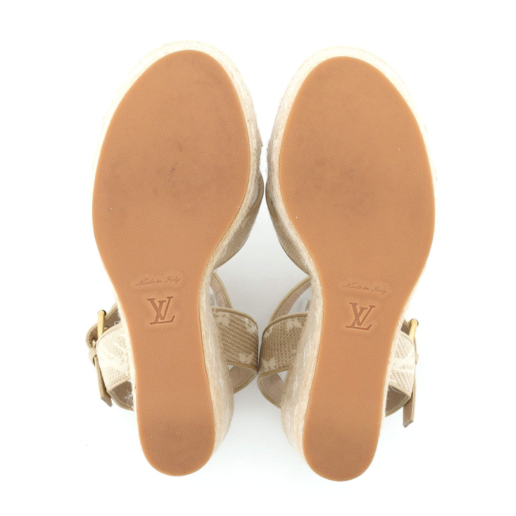 Women's Nil Wedge Espadrille Sandals Monogram Canvas