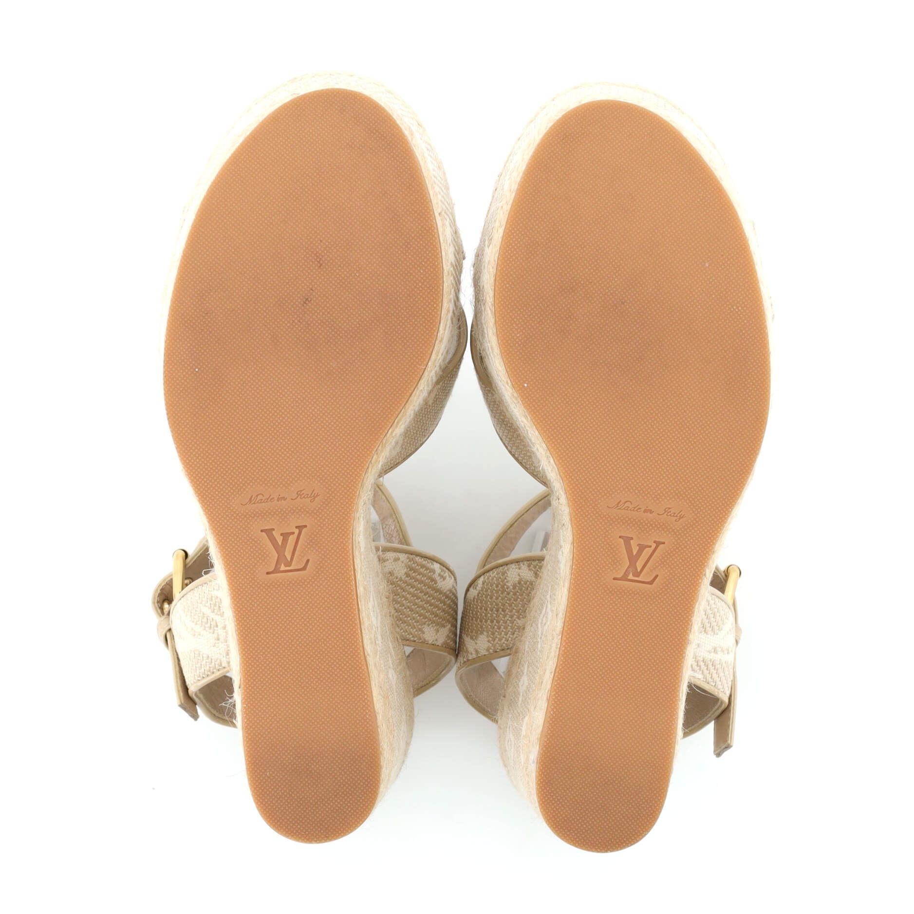 Women's Nil Wedge Espadrille Sandals Monogram Canvas