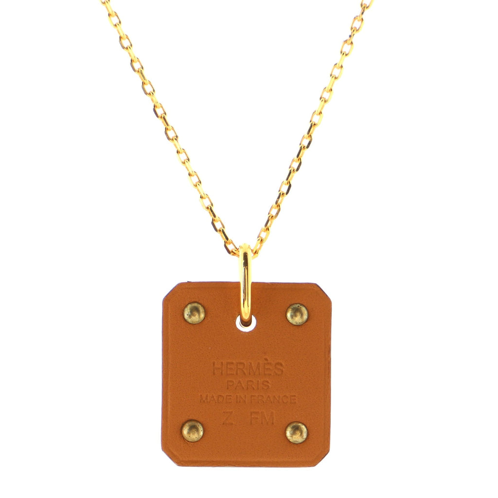 As de Coeur Pendant Necklace Metal and Leather Small