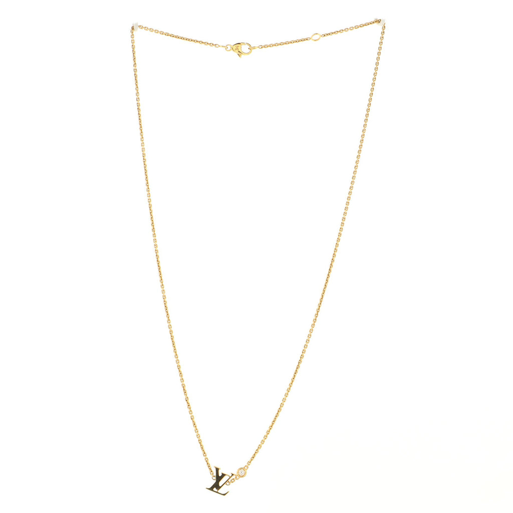 Idylle Blossom LV Pendant Necklace 18K Yellow Gold with Diamond