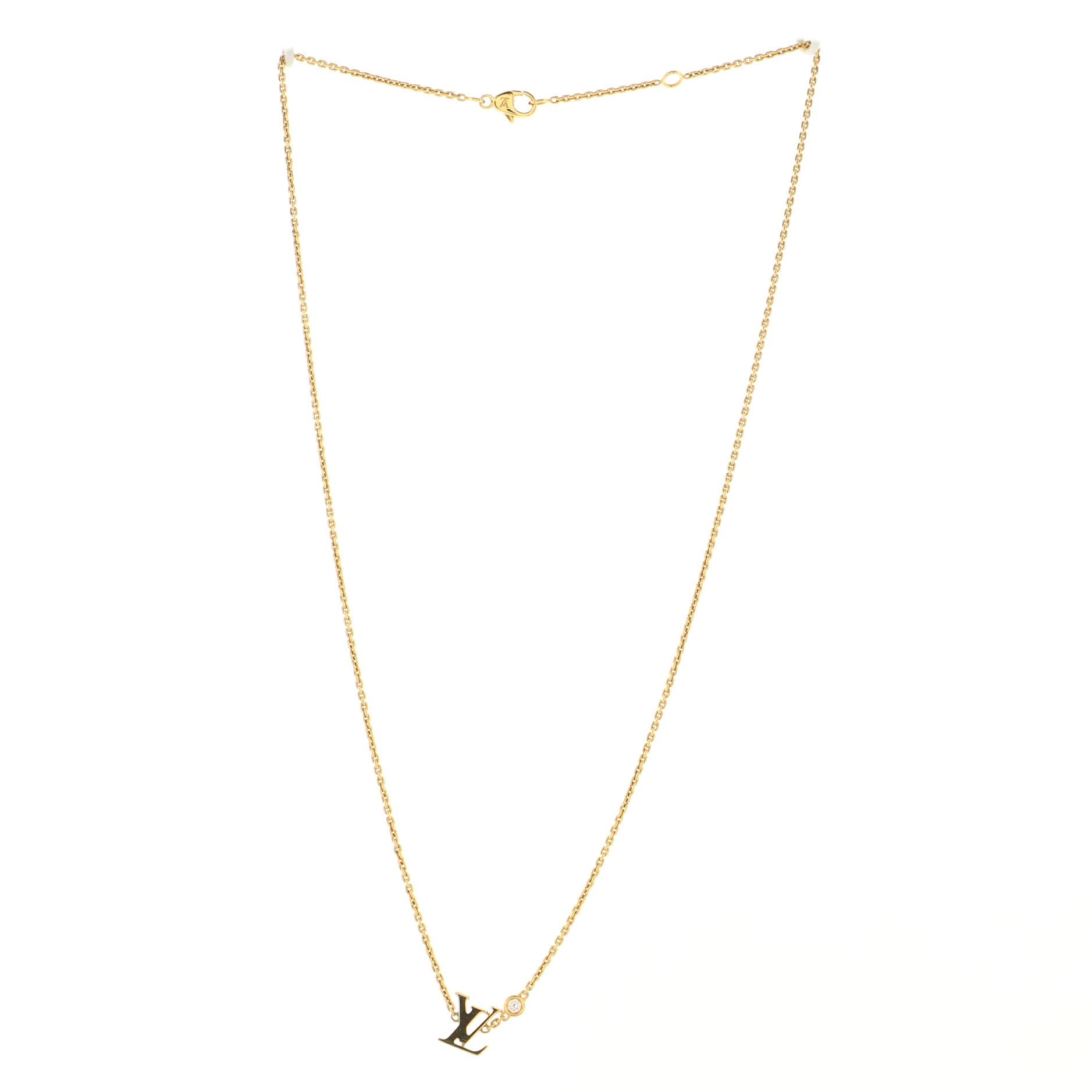 Idylle Blossom LV Pendant Necklace 18K Yellow Gold with Diamond