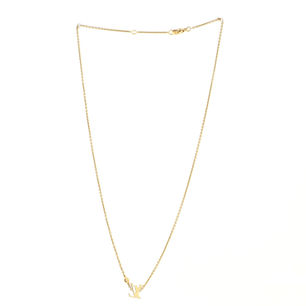 Idylle Blossom LV Pendant Necklace 18K Yellow Gold with Diamond