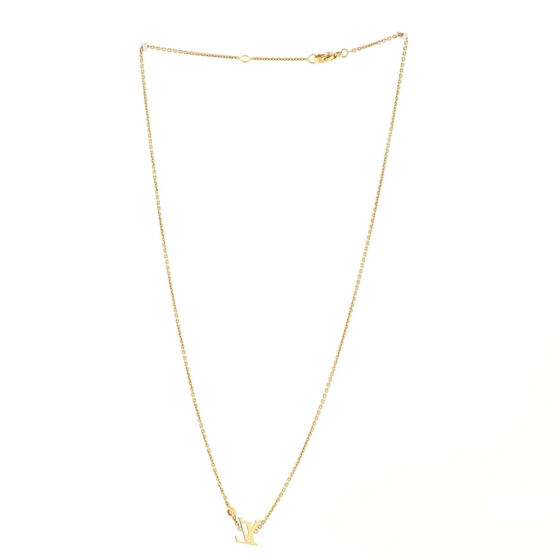 Idylle Blossom LV Pendant Necklace 18K Yellow Gold with Diamond
