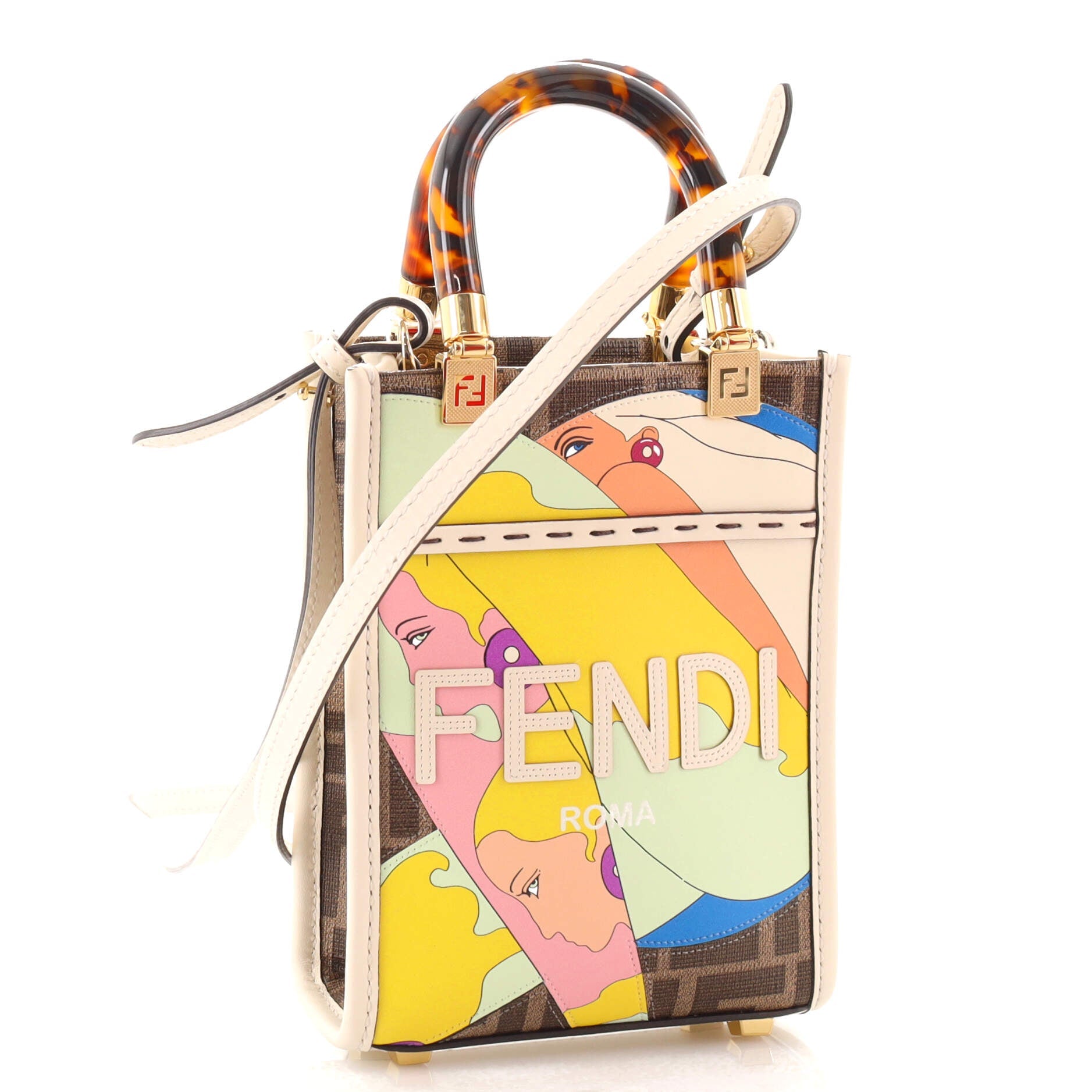 Sunshine Shopper Tote Printed Zucca Coated Canvas Mini