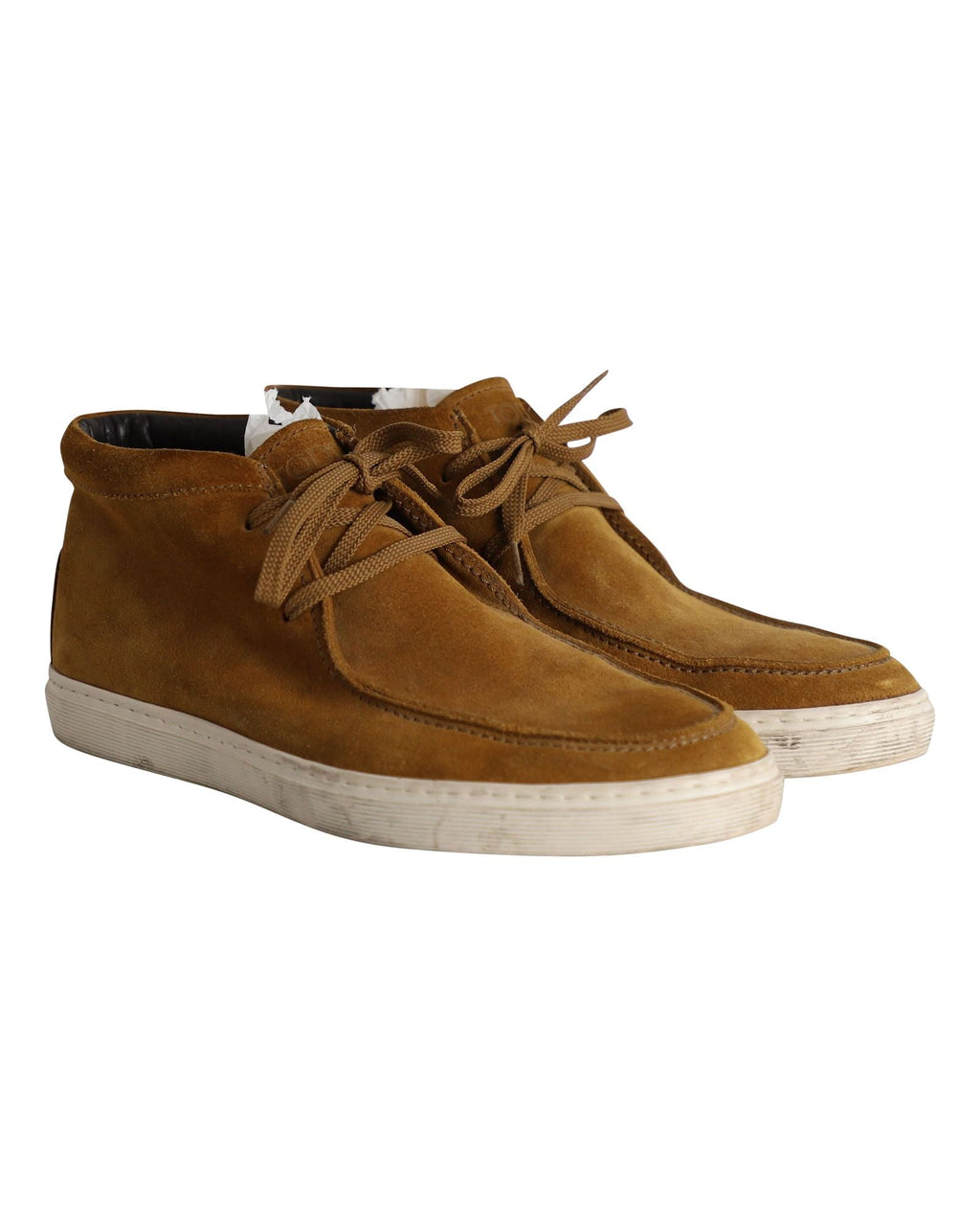 Men's Tod's Lace-Up Desert Boots in Brown Suede