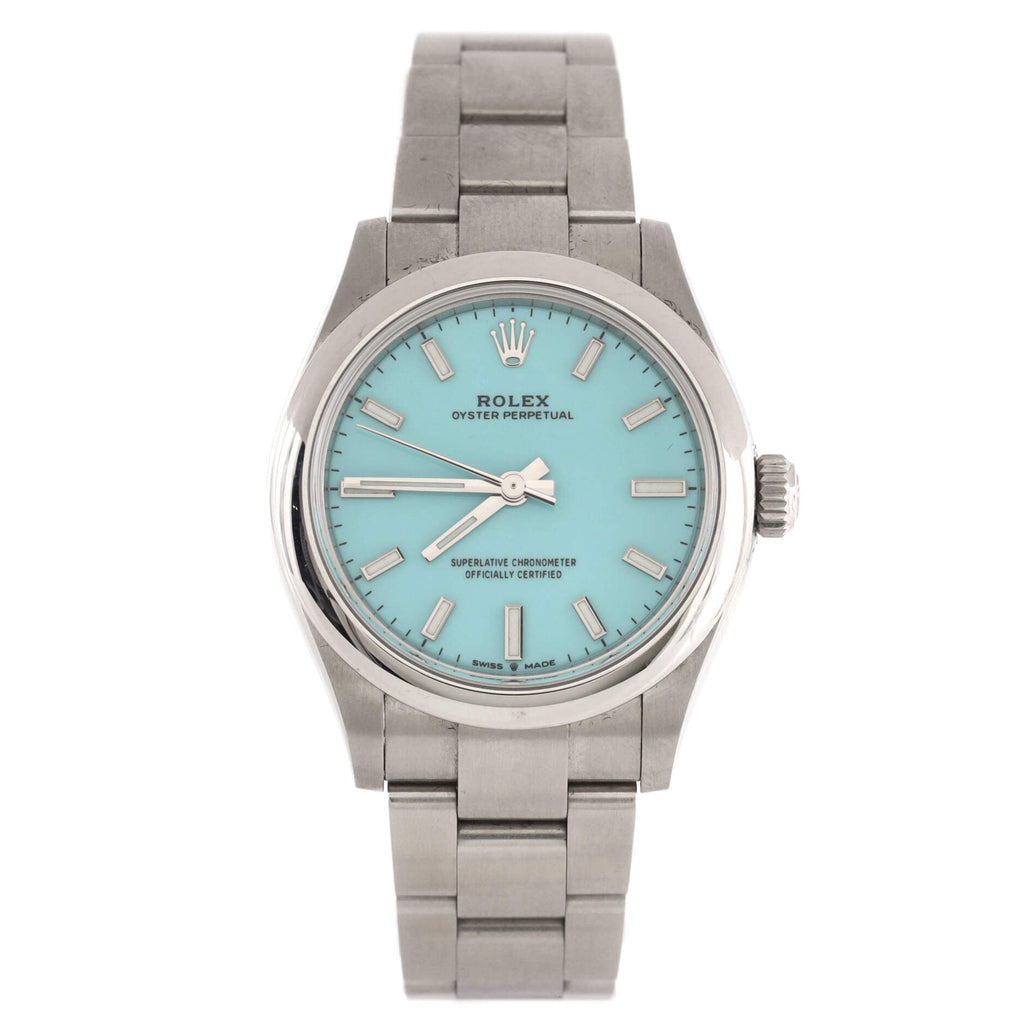 Oyster Perpetual Automatic Watch Stainless Steel with Tiffany Blue Dial 31