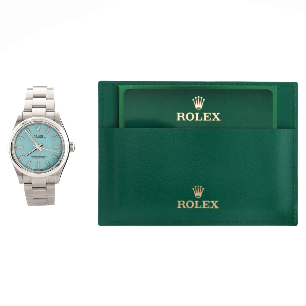 Oyster Perpetual Automatic Watch Stainless Steel with Tiffany Blue Dial 31