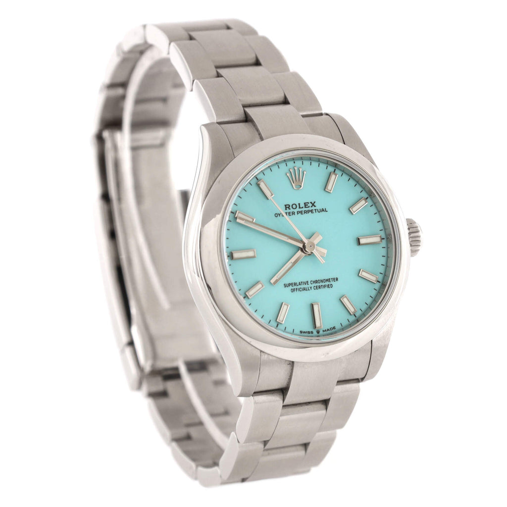 Oyster Perpetual Automatic Watch Stainless Steel with Tiffany Blue Dial 31