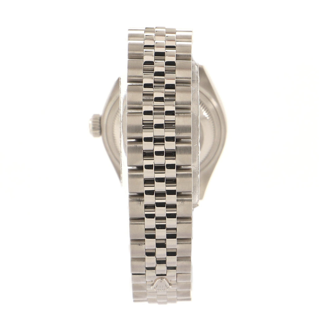 Oyster Perpetual Datejust Automatic Watch Stainless Steel and White Gold with Diamond Bezel and Markers 28