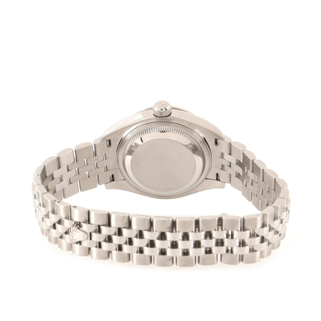 Oyster Perpetual Datejust Automatic Watch Stainless Steel and White Gold with Diamond Bezel and Markers 28