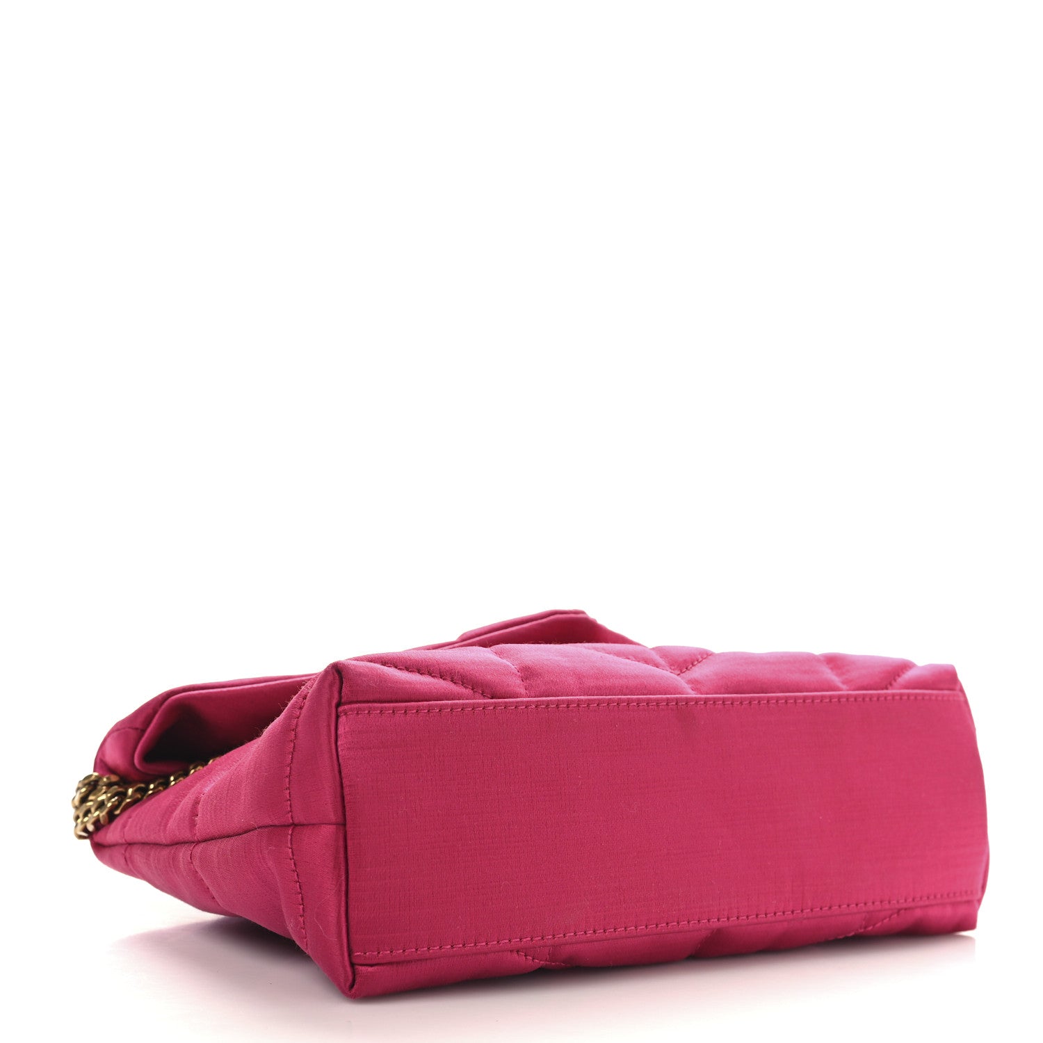 Satin Quilted Toy Loulou Puffer Monogram Chain Satchel Guava Pink