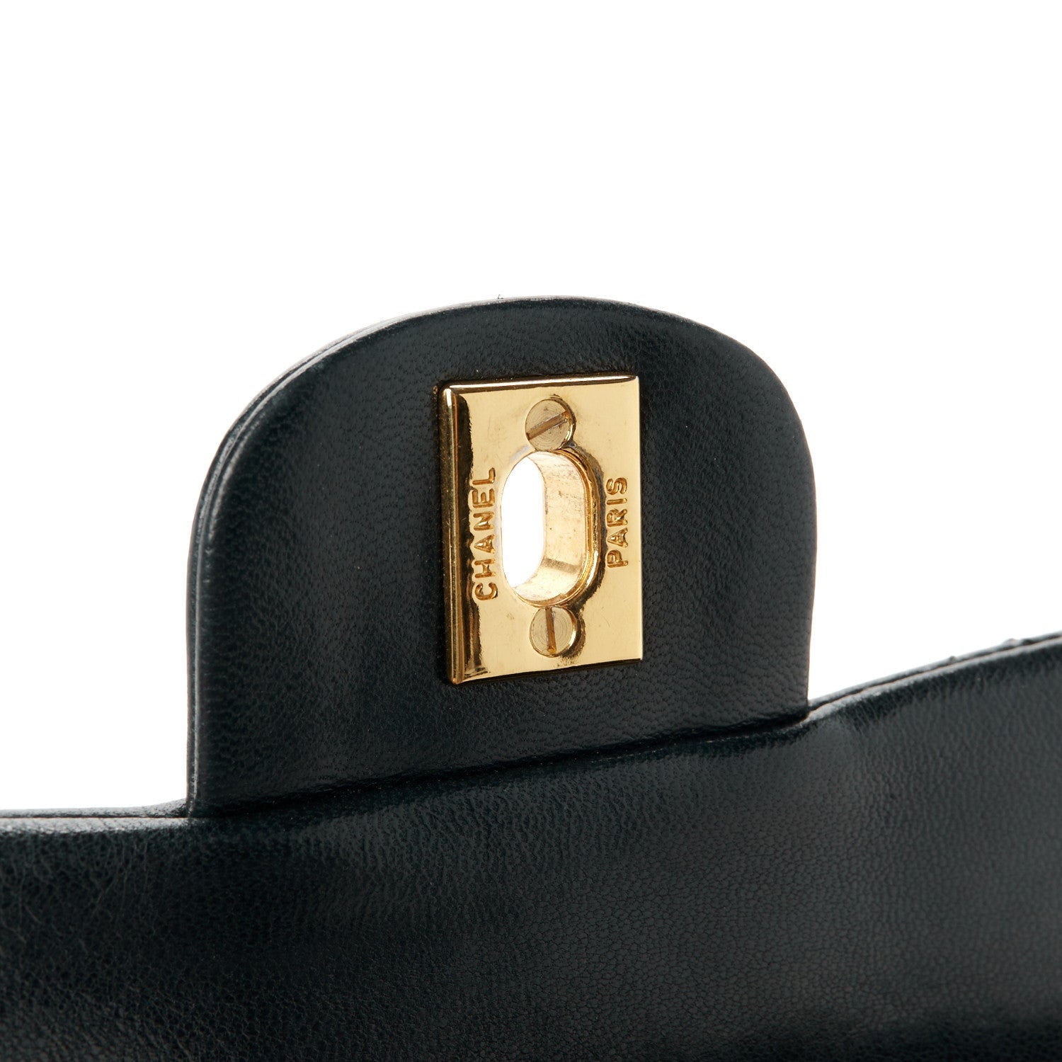 Lambskin Quilted Small Double Flap Black