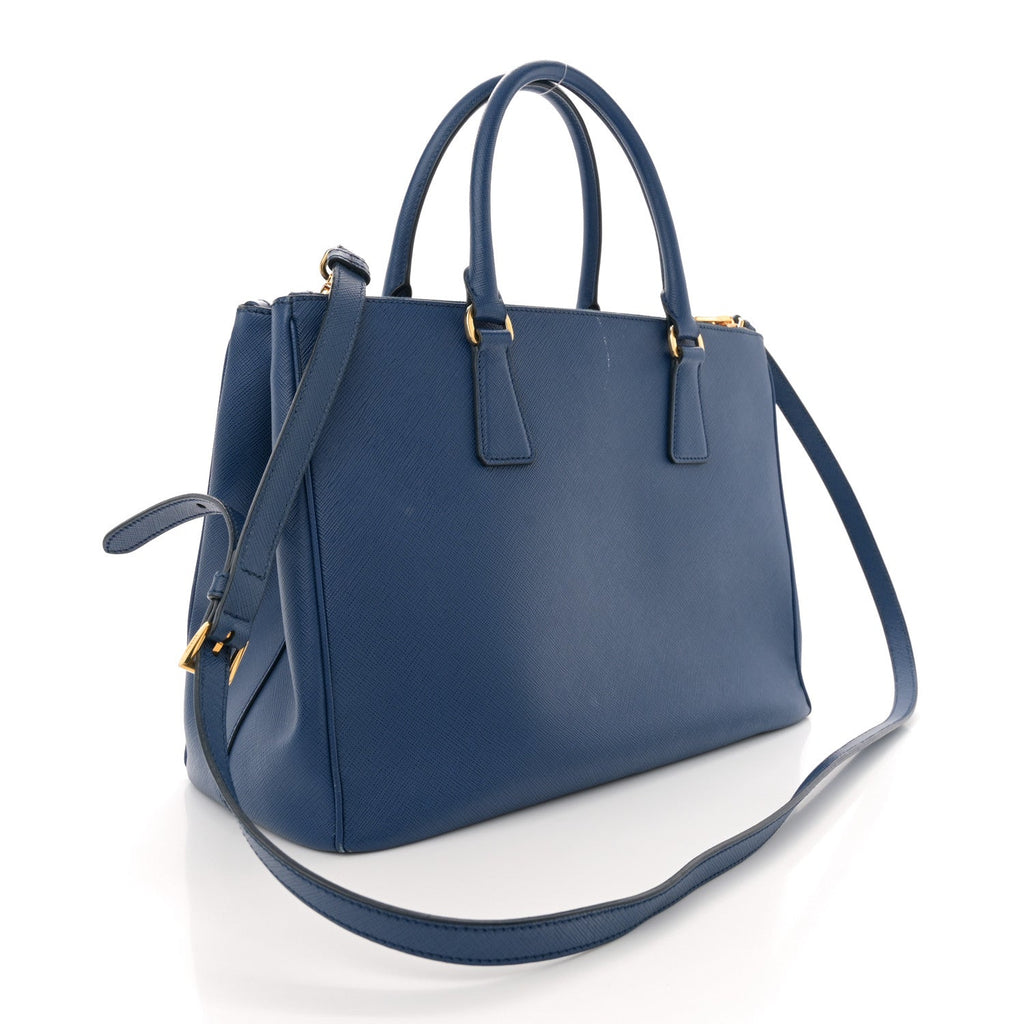 Saffiano Medium Galleria Double Zip Tote Bluette