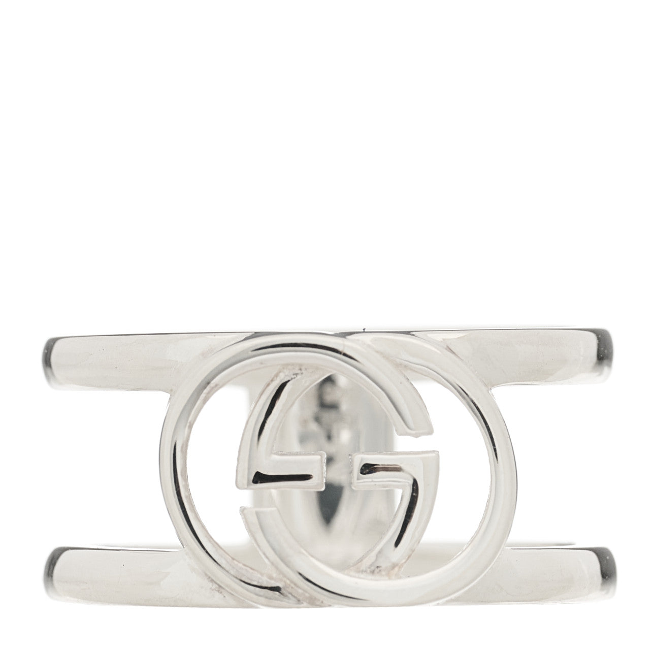 Sterling Silver 9mm Interlocking G Open Band Ring 52 6