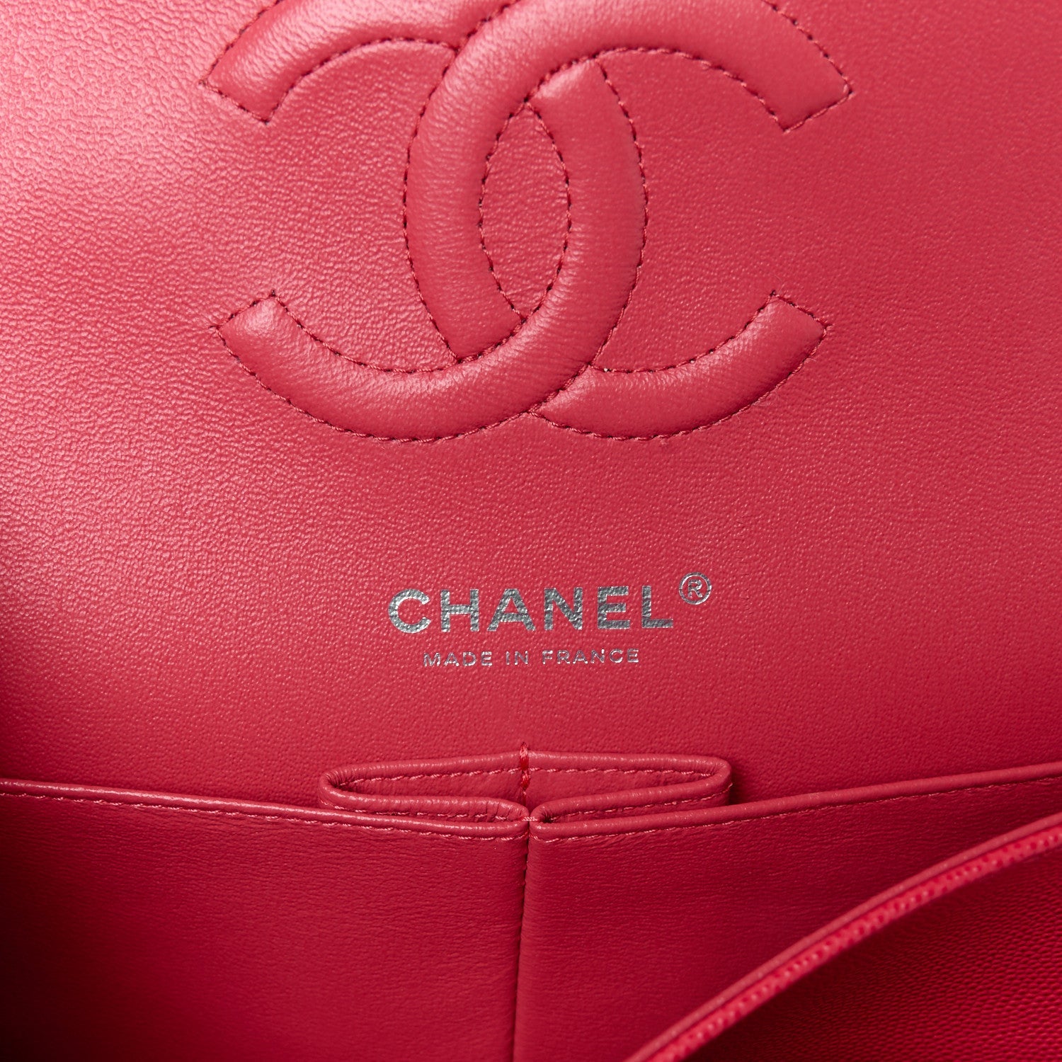 Caviar Quilted Medium Double Flap Dark Pink
