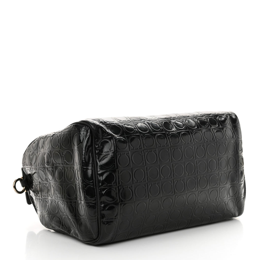 Patent Gancini Embossed  Black
