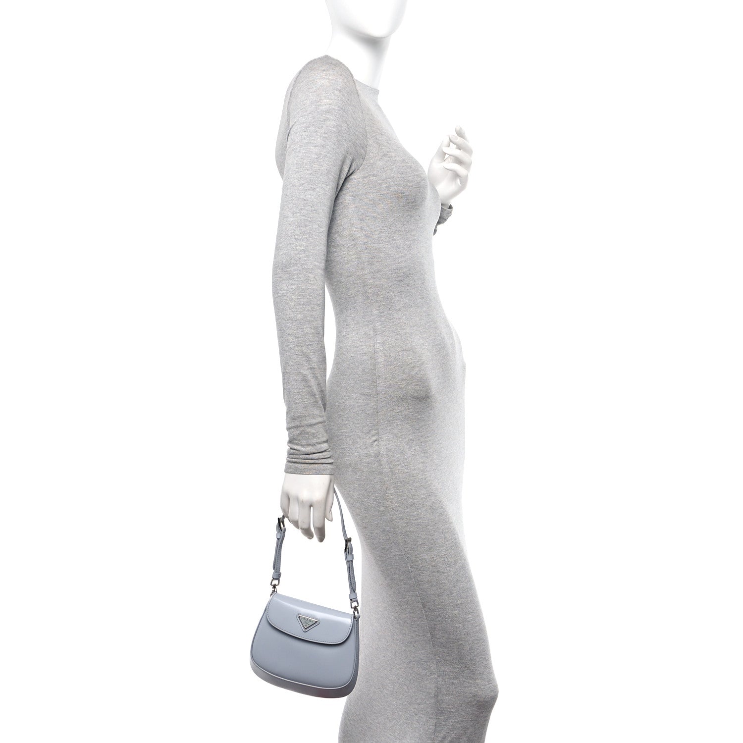 Spazzolato Mini Cleo Flap Adjustable Strap Shoulder Bag Fiordaliso
