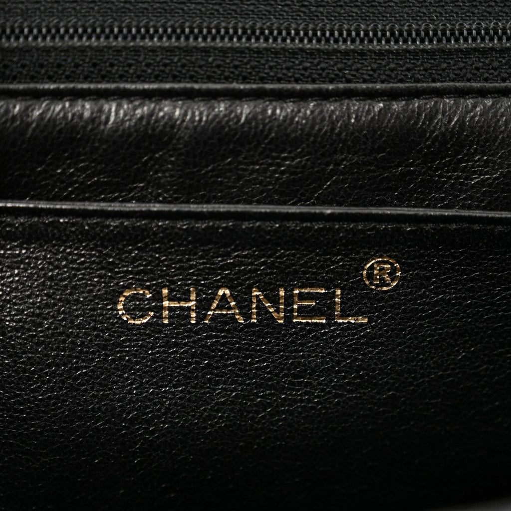 Caviar Quilted Jumbo Kelly Flap Black