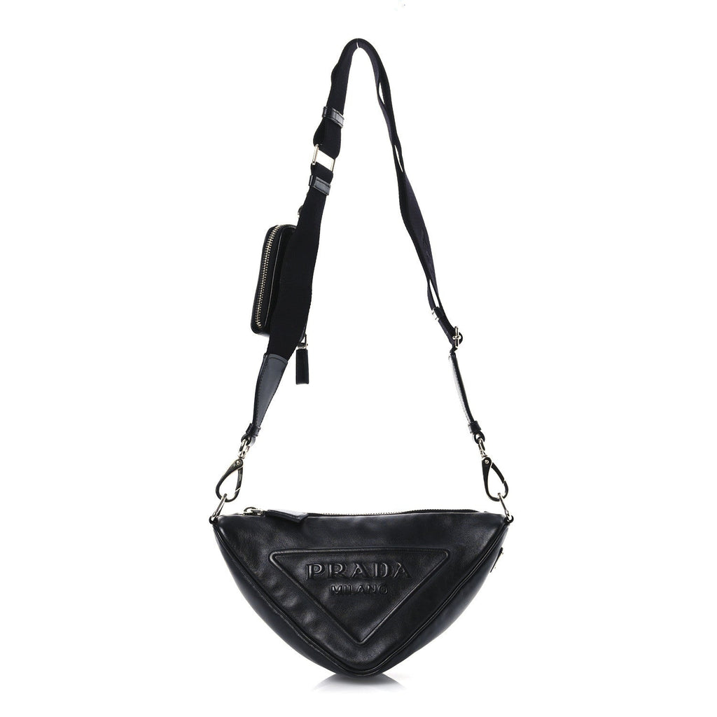 Grace Lux Triangle Shoulder Bag Black