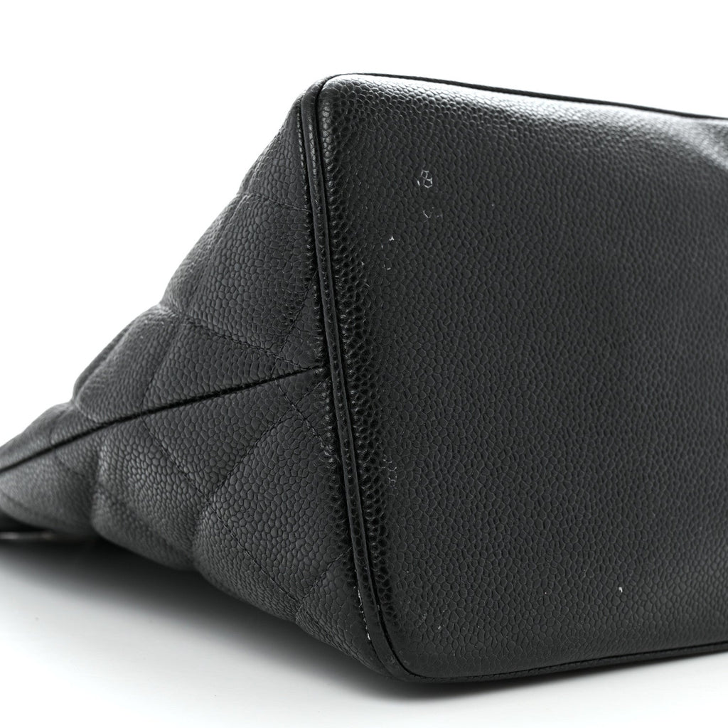 Caviar Quilted Medallion Tote Black