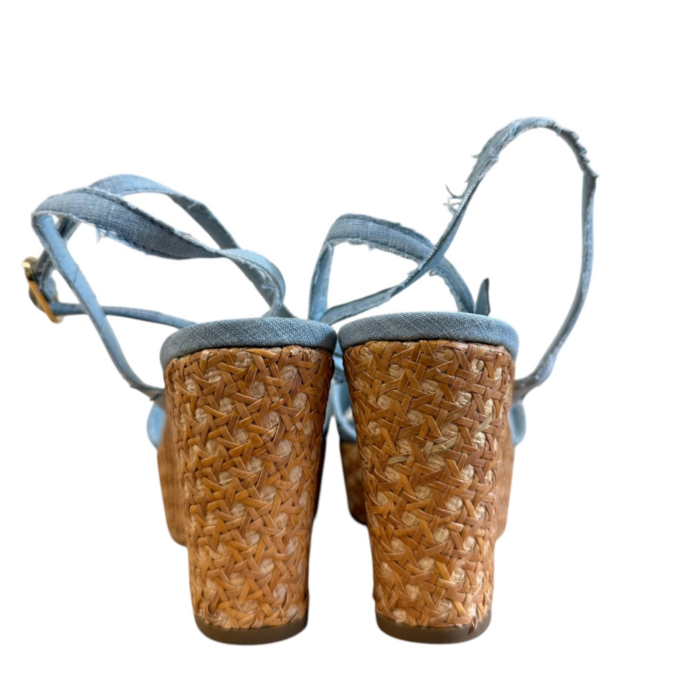 Chanel Coco Mark Wedge Sandals