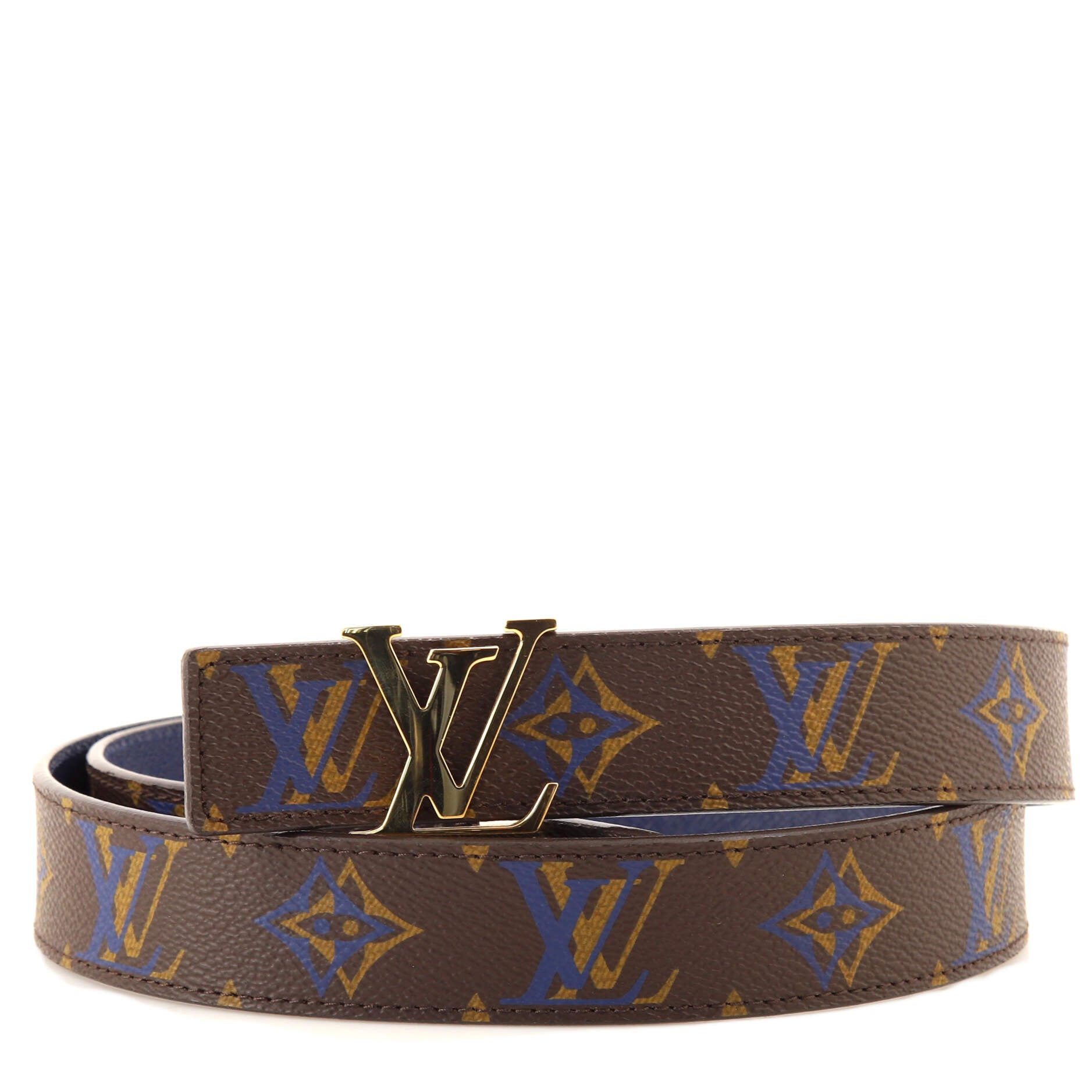 LV Initiales Reversible Belt Monogram Canvas and Leather Medium 90