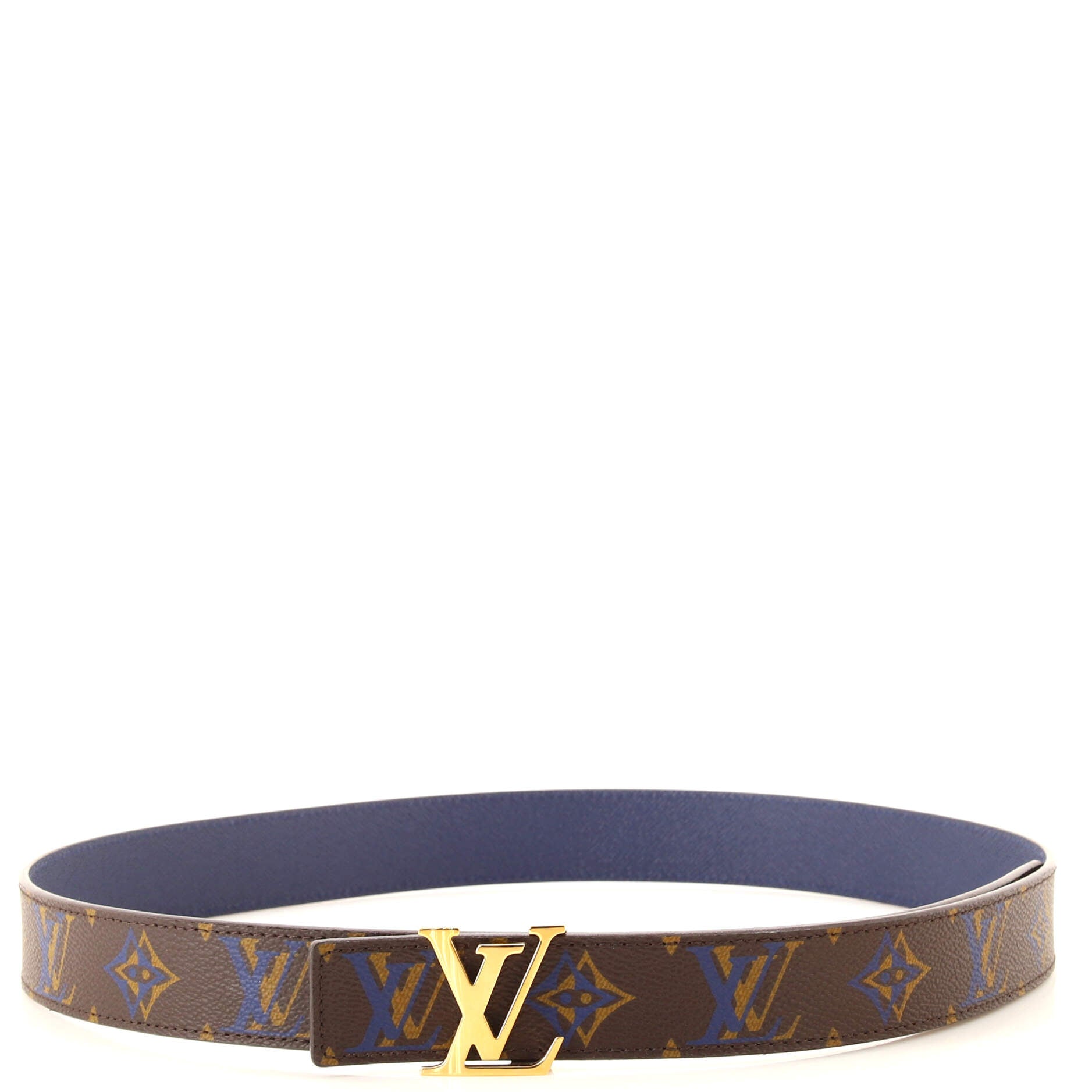 LV Initiales Reversible Belt Monogram Canvas and Leather Medium 90