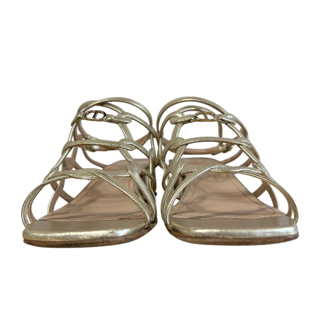 Christian Dior CD Logo Leather Sandals