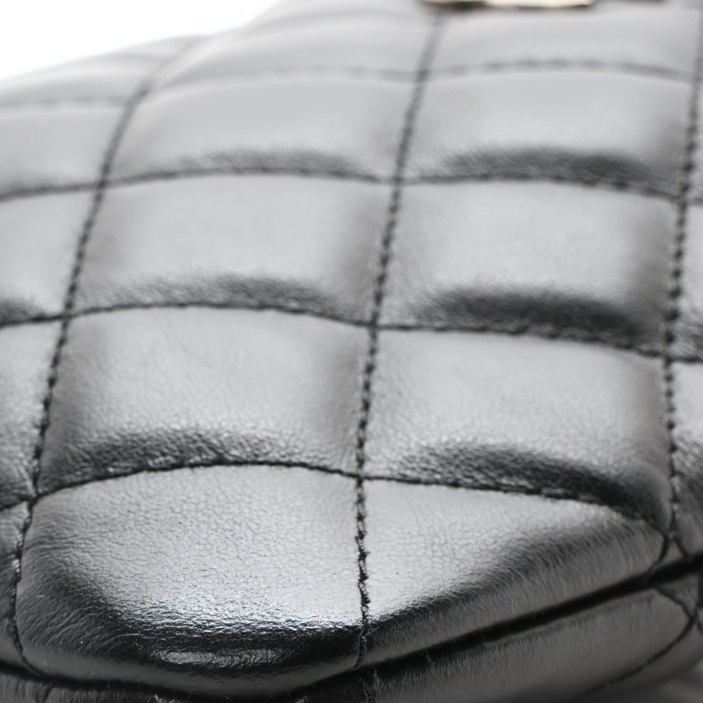 Calfskin Quilted Crossbody Bag Black