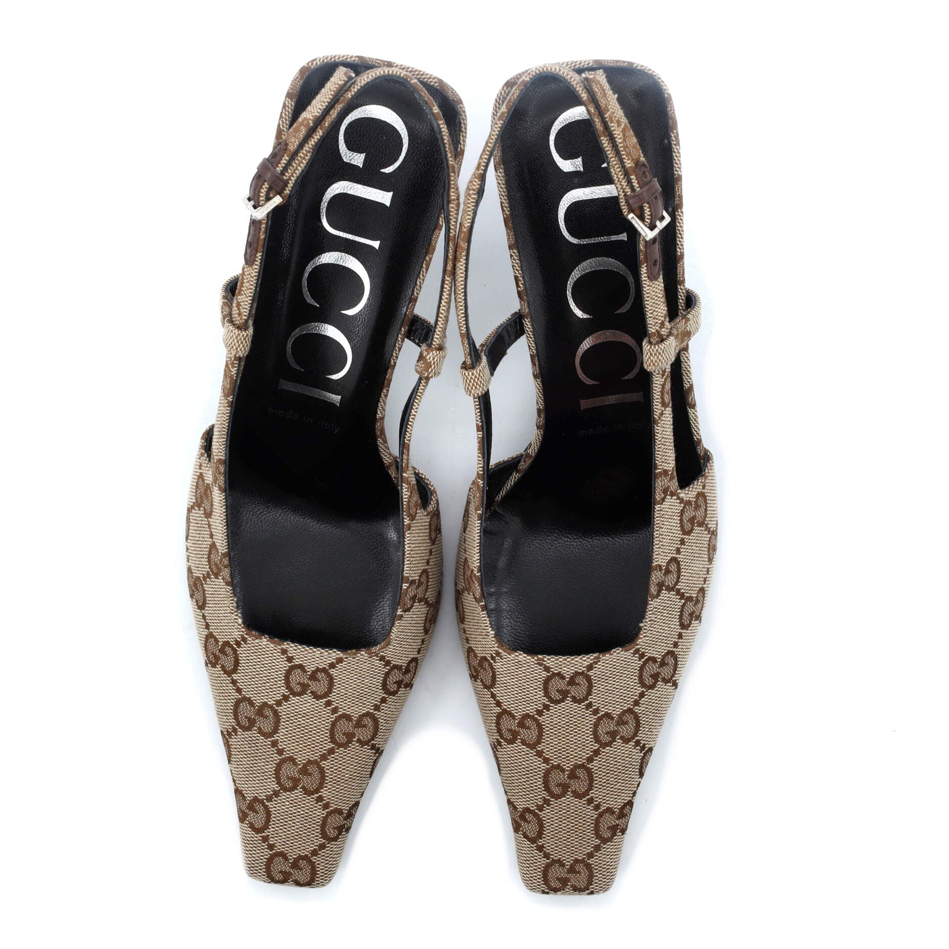 Women's Aria Slingback Pumps GG Canvas